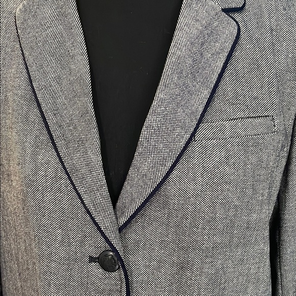 GAP Wool Blend Navy Uniform Academy Blazer with Polka Dot Lining - Picture 5 of 12